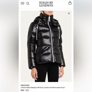 MACKAGE
x Roller Rabbit Madalyn-RR Down Jacket with Removable Hood